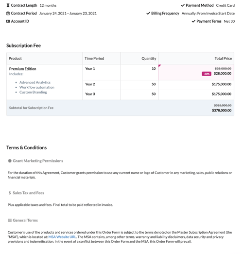 multi year sales agreement